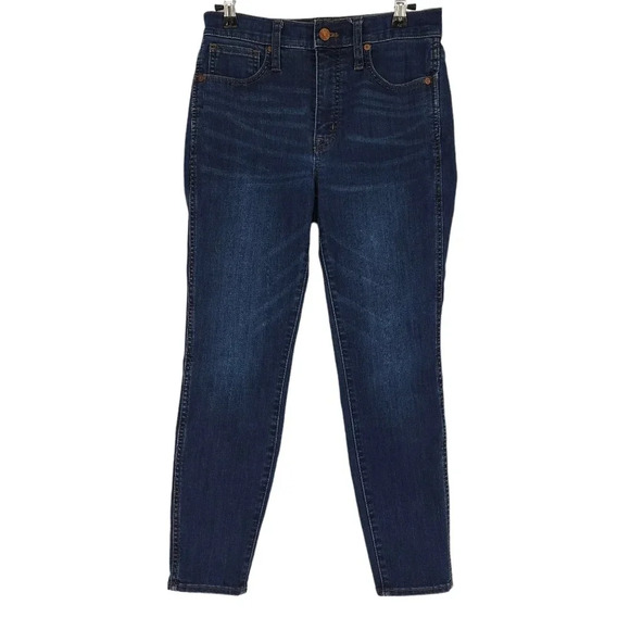 Madewell Skinny Jeans 10" High Rise Dark Wash Denim Petite - Picture 1 of 7